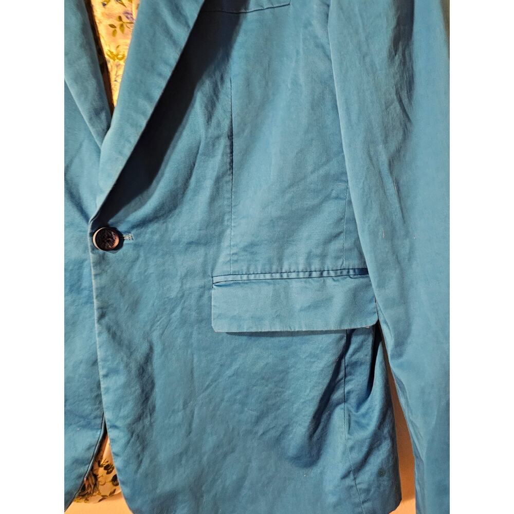 Tailored Recreation Premium Mens Jacket Blazer Medium Blue Floral Lining View 2